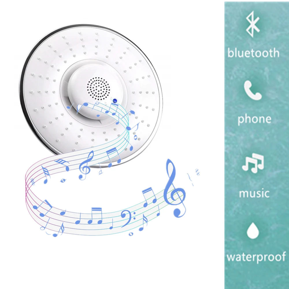 

Multifunction Home Music Shower Top Spray Shower Head Built-in Bluetooth Can Call Music Phone Hands-Free Nozzle Bathroom Tool