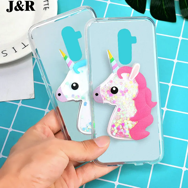 DIY Owl Case For Oukitel U18 U 18 Silicone cover Soft Bling Quicksand Dynamic Liquid Glitter Fashion Animal Unicorn Bags |