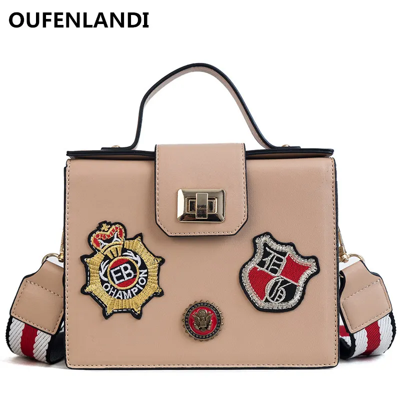 OUFENLANDI Crossbody сумка 2018 женщина аппликации клатчем новые летние поступление