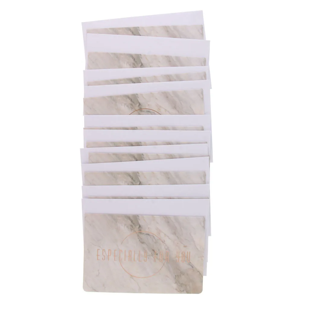 10pcs Thank You Cards Marble Pattern Greeting Cards Notes Card Blank Inside with Envelopes - Цвет: especially for you