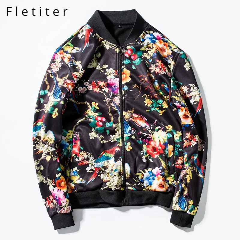 Fletiter Borduurwerk Mens Jacket Coat Man Hip Hop Streetwear Mannen Jas Jas Mannen Kleding 2019 Sping Nieuwe Japanse