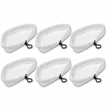 

6PCS 28*21cm Pads Cloths Covers Steam Mop Home Floor Cleaning Pads Replacement Reusable Absorbent Mop Household Clean Accessory