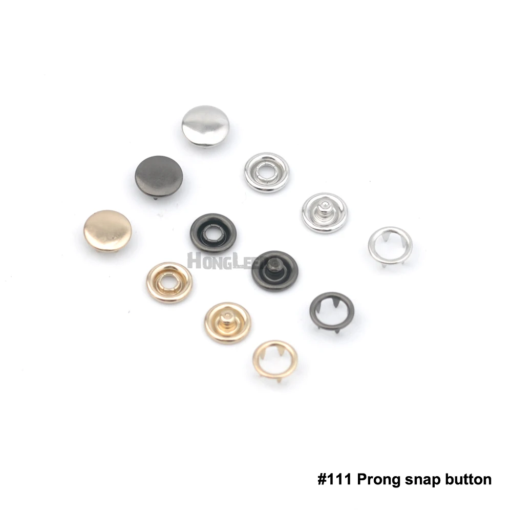 180 компл./лот 8 мм кнопки зубчатые#111 Кнопки Застежки 4 части металлические кнопки никель, черный, золотой для детской одежды