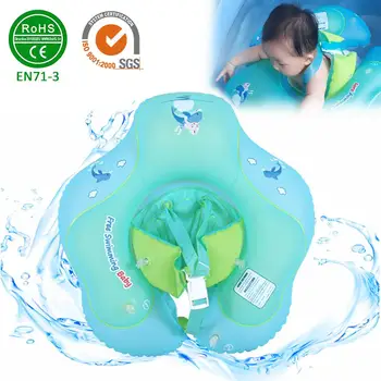 

Infant Underarm Inflatable Pool Float with Backrest and Strap Baby Waist Inflatable Circle Float Swimming Pool Toys