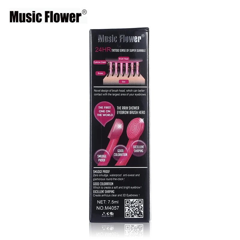 Music Flower Eye Makeup крем-краска для бровей гелевая тушь для ресниц Макияж Водонепроницаемый корректор для бровей ручка длительная Косметика с кисточкой