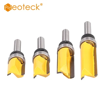 

Neoteck 4 Pcs Bit Shank Dia 3/4" Straight Router Bit Milling Cutter Woodwork Tool for Woodworking Tools