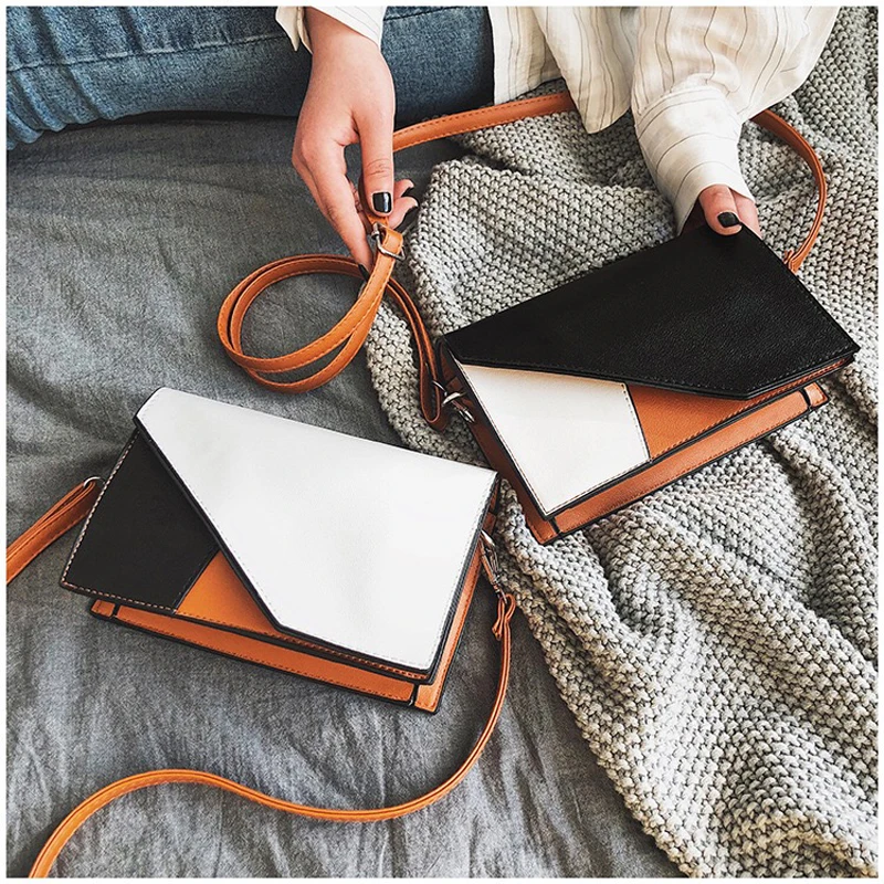 

Fashion Quality Leather Patchwork Women Messenger Bag Female Chain Strap Shoulder Bag Small Criss-Cross Ladies' Flap Bag