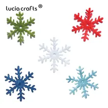 Lucia crafts 48pcs 144pcs 3cm Snowflake Hanging Christmas Tree Window DIY Decorations Assorted Non woven Motif