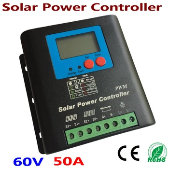 

50A 80A 72V 60V Solar Charge Controller LED&LCD Display, Home Use 60V Battery Regulator 50A for 3000W PV Solar Panels Modules