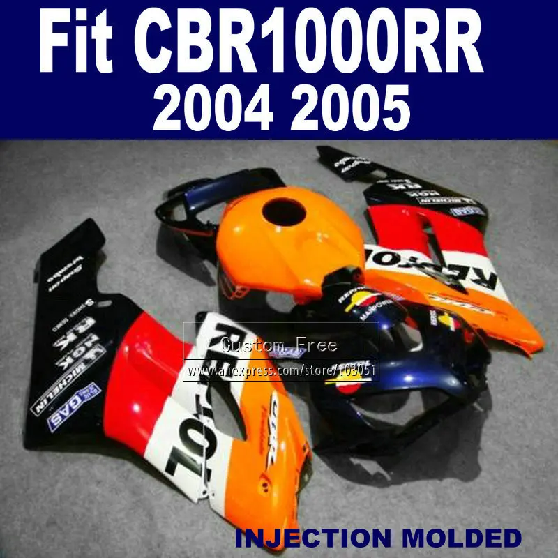 Инъекции обтекатели комплект для Honda Repsol CBR1000RR 2004 2005 CBR 1000 RR 04 05 CBR1000 RR aftermarket тюнинг-пакеты обтекателей