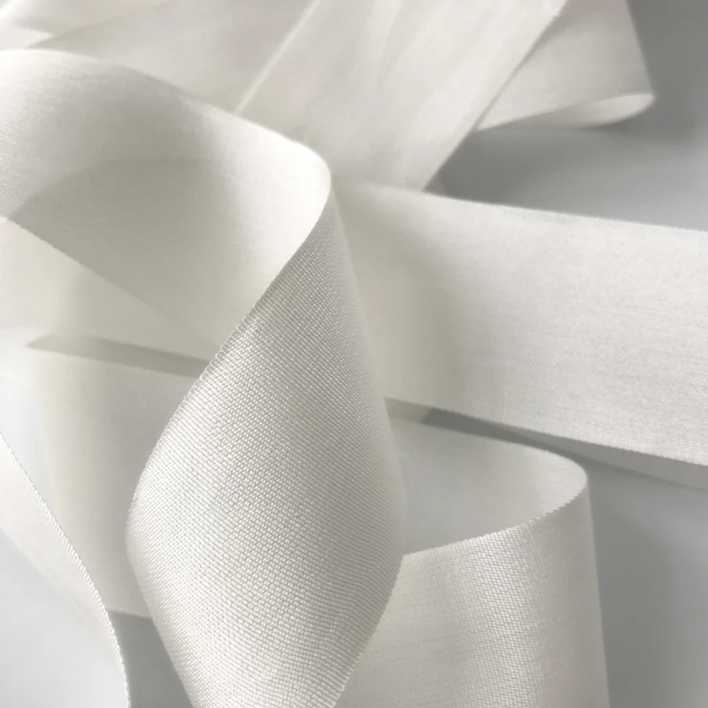 Белая Подлинная Неокрашенная белая чистая Тонкая шелковая лента из тафты в 2 мм, 4 мм, 10 мм до 38 мм лента для ручной вышивки