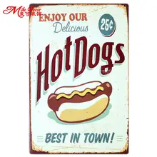 [Mike86] наслаждаться для хот-догов металлическая жестяная вывеска для дома плакаты с рисунками паб ретро постер декоративная AA-300 заказ смешивания 20*30 см