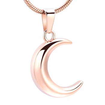 

K12833 Stainless Steel Celtic Moon Cremation Jewelry for Ashes Pendant - Holder Urns Pet/Human Memorial Necklace for Men Women