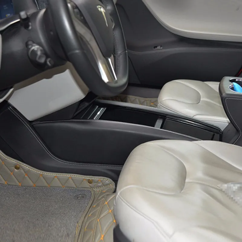 Integrated control box in Tesla model s Tesla armrest center console storage box storage box-1