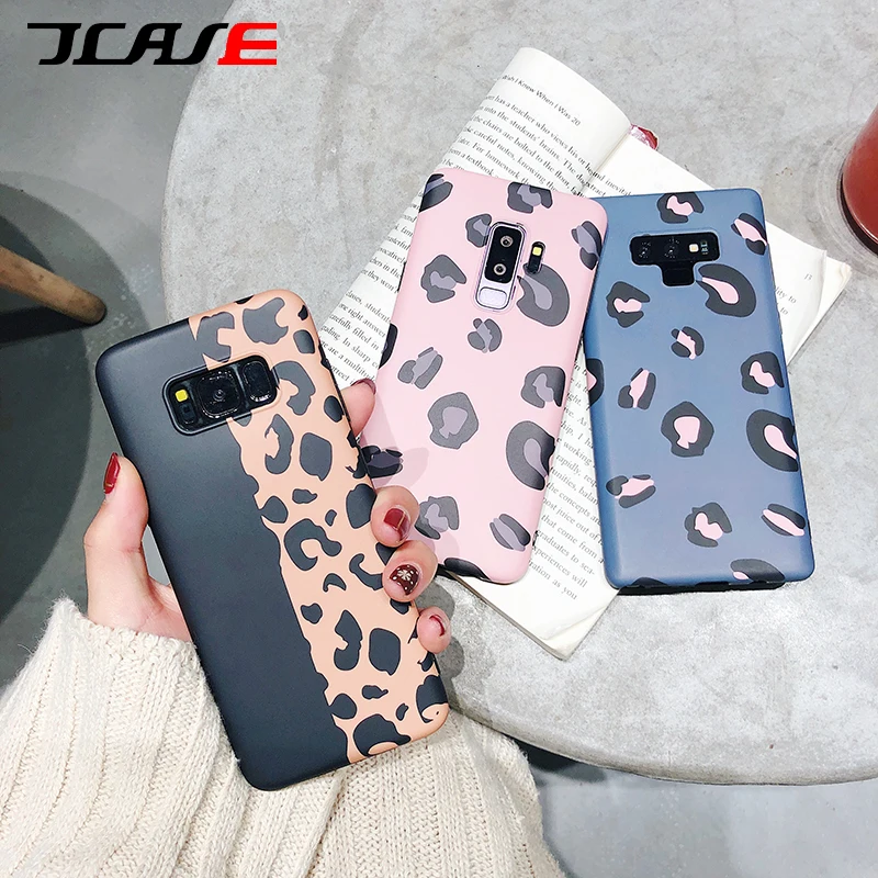 

Jcase for Samsung Galaxy S8 S9 Plus Note 8 Note9 Luxurious Leopard Phone Cases Soft IMD Shell Phone Back Cover Bag