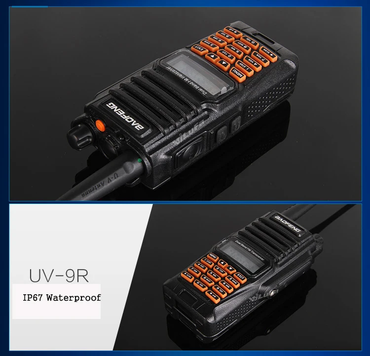 Baofeng UV-9R УФ 9R UV9R влагонепроницаемые Walkie Talkie ветчина УКВ радио IP67 станции 8 Вт для 10 км трансивер Boafeng Амадор удобный