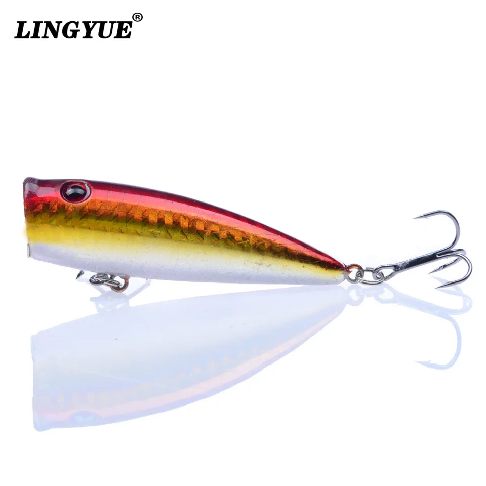 Новинка 1 шт. рыболовные приманки 5 цветов 6 см/10 г Topwater Popper наживка искусственные