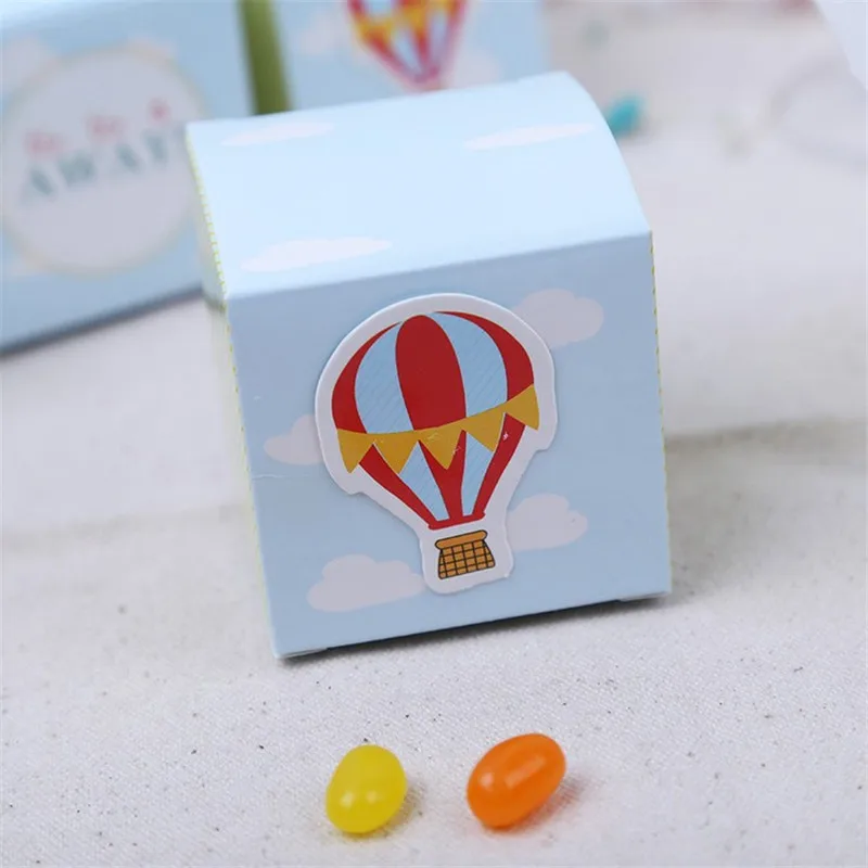 

20Pcs/lot "Up Up & Away" Hot Air Balloon Wedding Candy Box Gift Packaging Box Wedding Favor Boxes Party Supplies