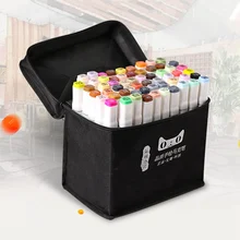 Маркер для белой доски 30/40/60/80 Цвета Арт Набор маркеров с двойной головкой художественный эскиз жирной ручка для рисования манги, набор для рисования, офисные и школьные принадлежности