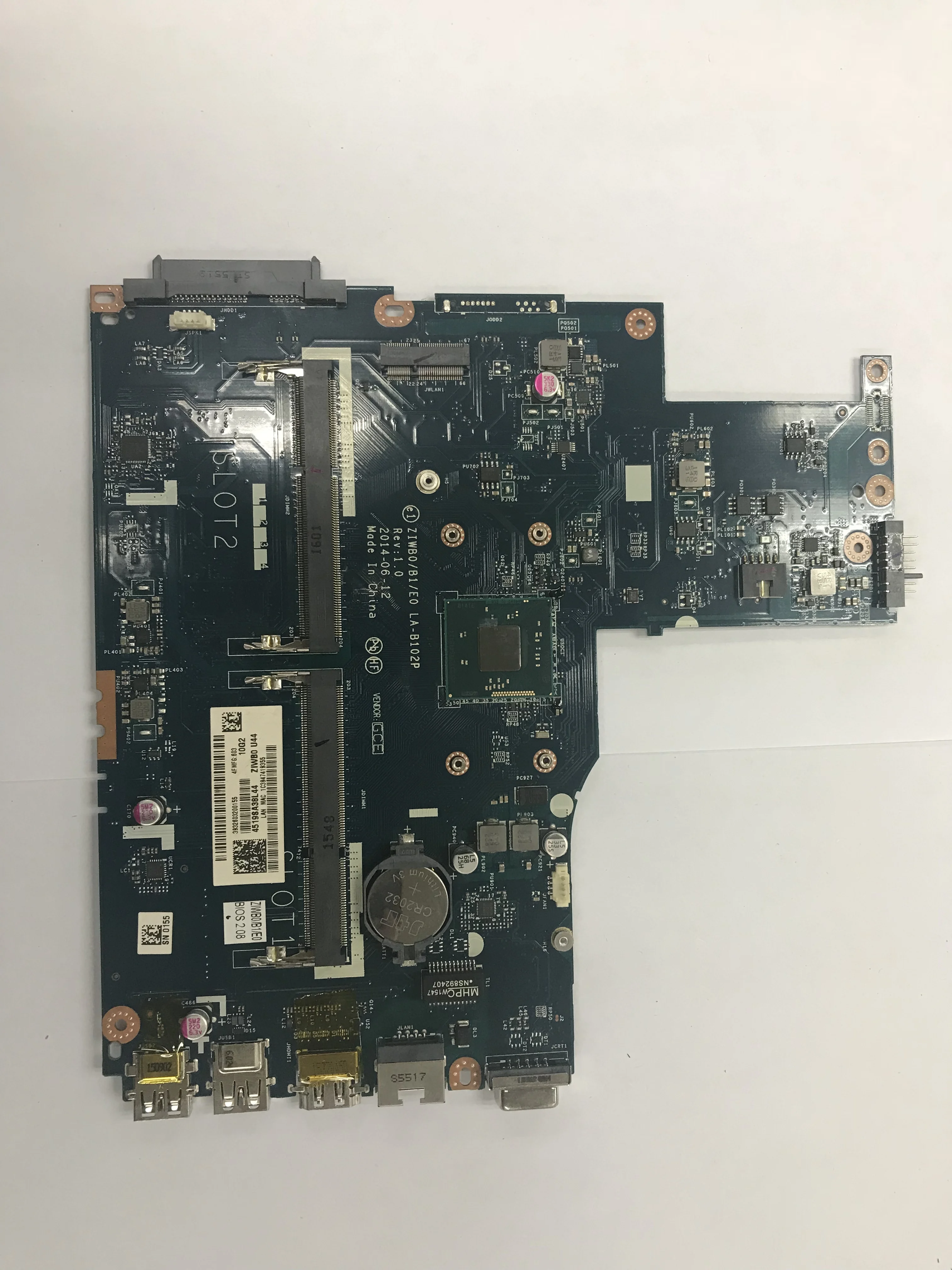 ZIWB0/B1/E0 LA-B102P для LENOVO B50-30 Материнская плата ноутбука встроенный процессор (без