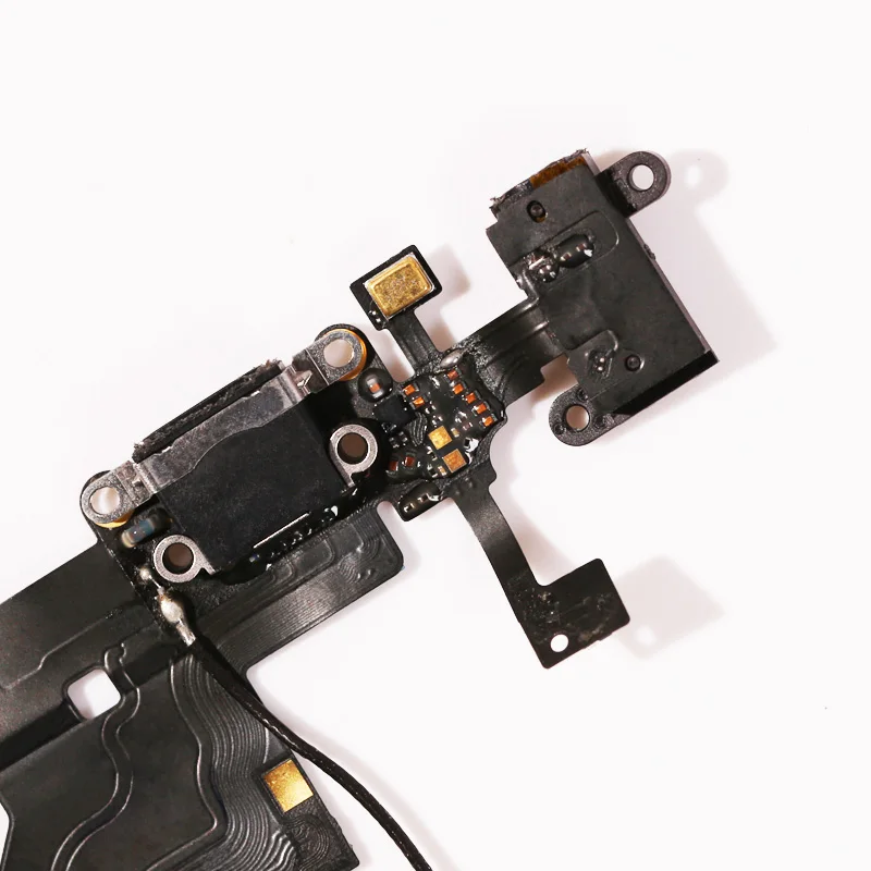 50 шт./лот наушники аудио разъем док USB разъем зарядное устройство гибкий кабель лента для iPhone 5 5G черный/белый