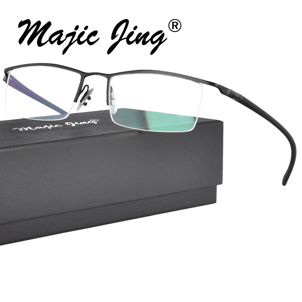 

Magic Jing metal men's style RX optical frames myopia eyewear eyeglasses half rim prescription spectacles P8190