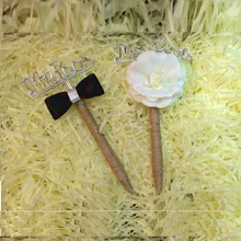 2 шт в партии деревянные, на выбор Свадебные Пользовательский логотип жениха Вечерние ручки