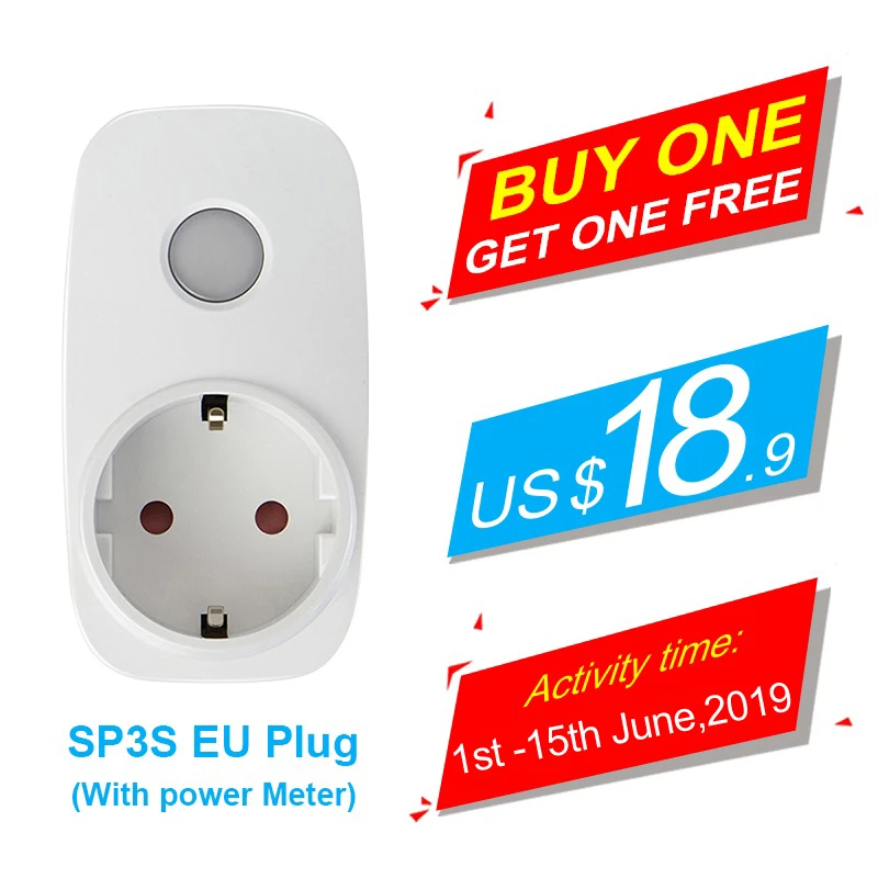 

Broadlink SP3S Power Meter Monitor Socket 16A WIFI Timer EU Outlet RM Mini3 RM Pro+ Control Hub SC1 Smart Home IFTTT Alexa Echo
