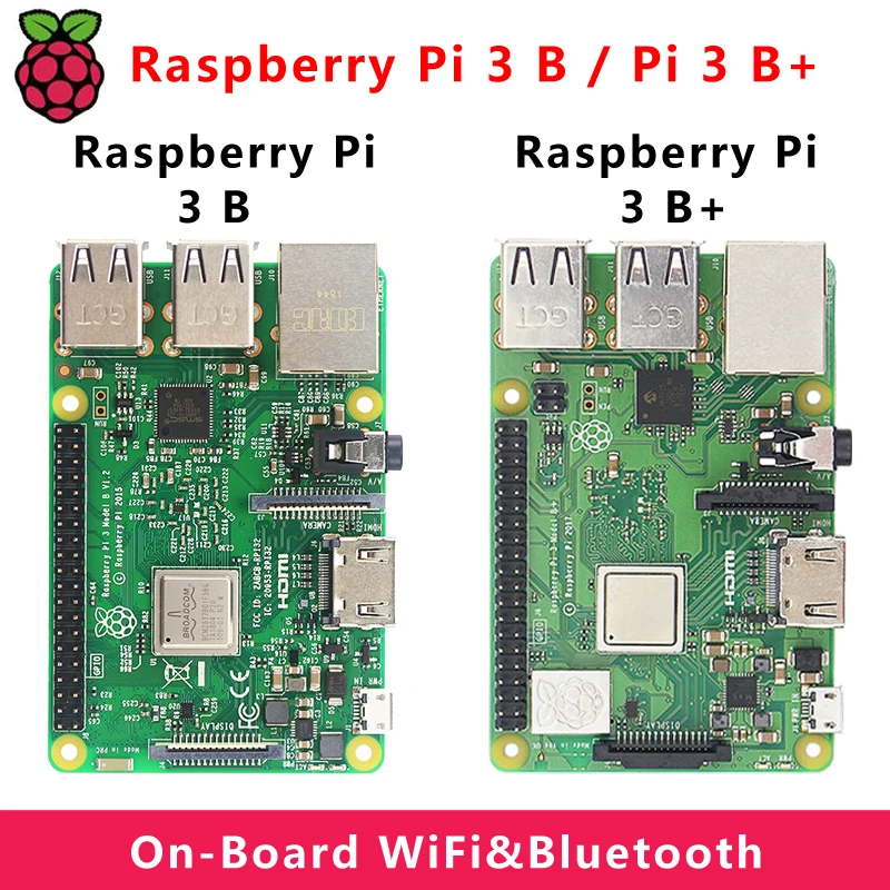 

Original Raspberry Pi 3 Model B+ Board or Raspberry Pi 3 Model B On-board WiFi&Bluetooth 3B Pi3 B Plus 2 Version
