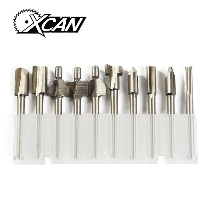  XCAN 10 PCS Wood Milling Cutter Tools Router Bits Rotary Tools Woodworking Set