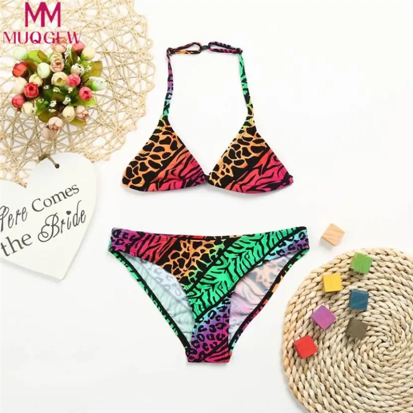 Buy 612y Children Swimwear Baby Girl Leopard Gradient