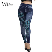 Weljuber font b Women b font Leggings Autumn font b Jeans b font Leggings Slim Mock