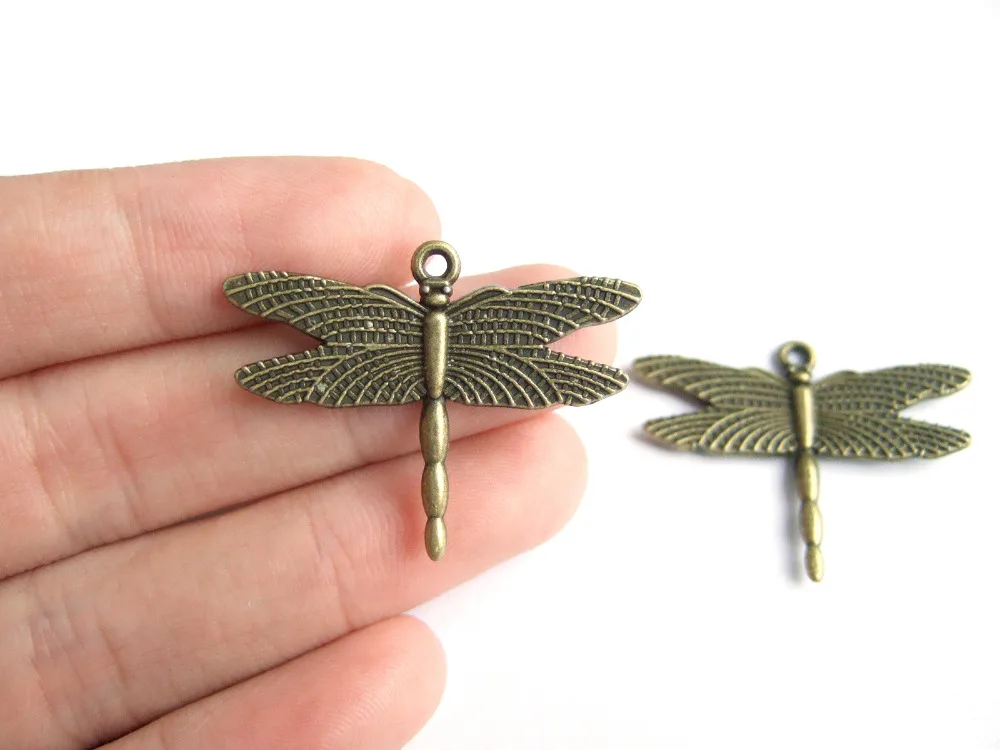 20pcs Antique Bronze Tone Dragonfly Charms Pendants for Jewelry Making DIY Handmade Craft