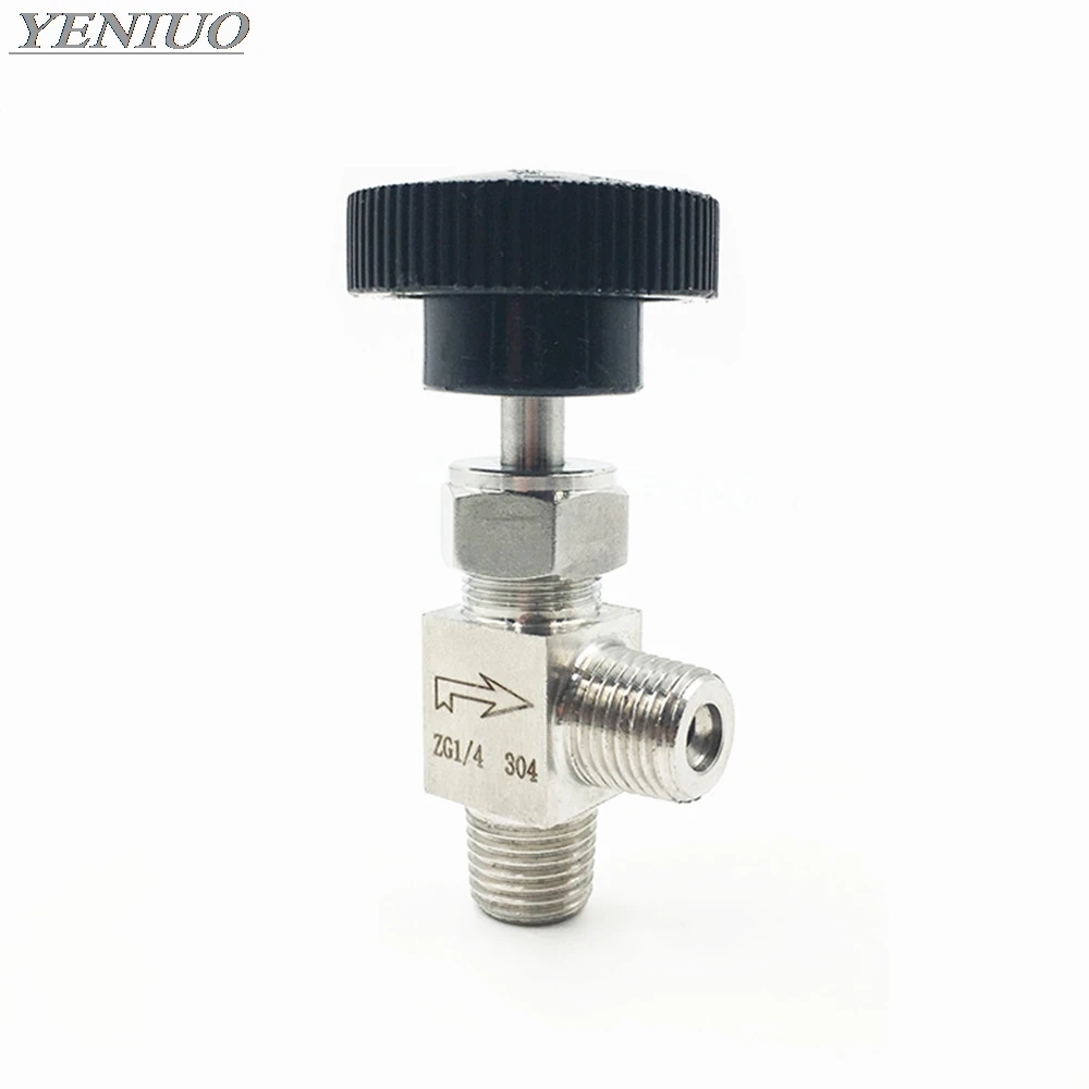Игольчатый клапан для крана с прямым углом 90 градусов 1/4 &quotNPT нержавеющая сталь | Клапан -32956498993