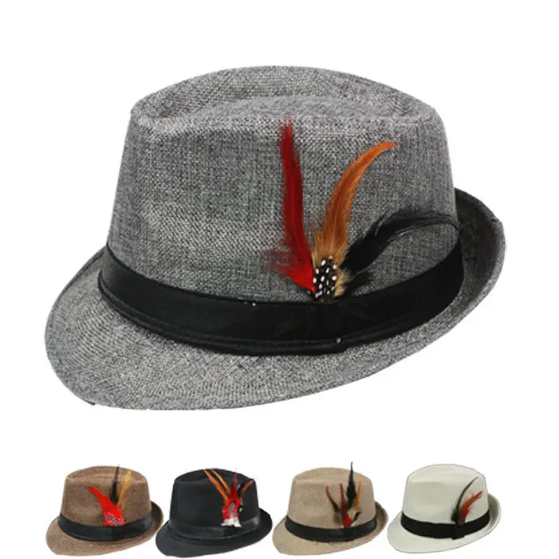 mens hat feathers