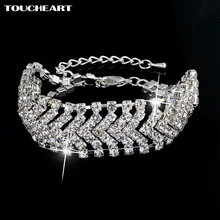 TOUCHEART серебряные браслеты с кристаллами и камнями для женщин, браслет для женщин, романтическое ювелирное изделие, ювелирные изделия, Браслеты Mujer SBR140166SR
