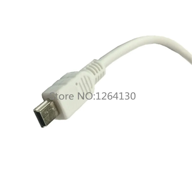 3.5mm Car Hifi AUX Audio Mini USB Cable Cord White For MP3/4 Mini USB Device