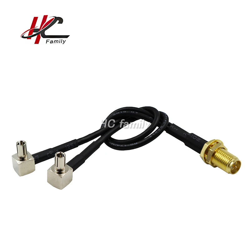 15 см 30 4G модемный кабель rp sma внутренний штырь для 2 * TS9 CRC9 Угловой Соединитель