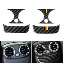Reale In Fibra di Carbonio Posteriore della Console Centrale Aria Condizionata Air Vent Presa di Copertura Trim Per Mercedes Benz Classe C W205 C180 c200 C300 GLC