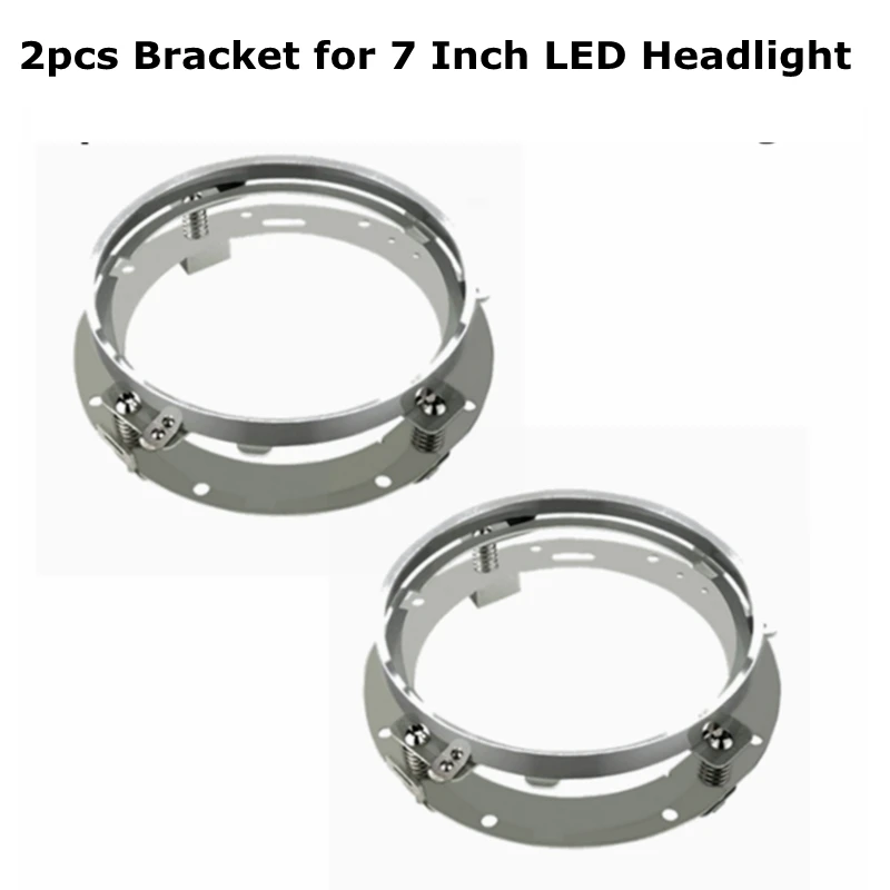 One Pair 7 Inch Round Daymaker LED Headlight Mounting Bracket Ring For Harley Davidson Motorcycle Jeep