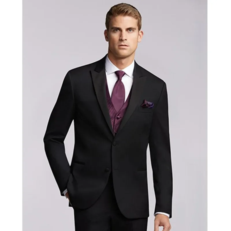 wedding font b suits b font black custom made tuxedo for wedding groom wear high quality