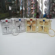 Английская версия Сувениры мини религиозных христианский крест Библии Брелок держатель Для женщин сумка Шарм подарок