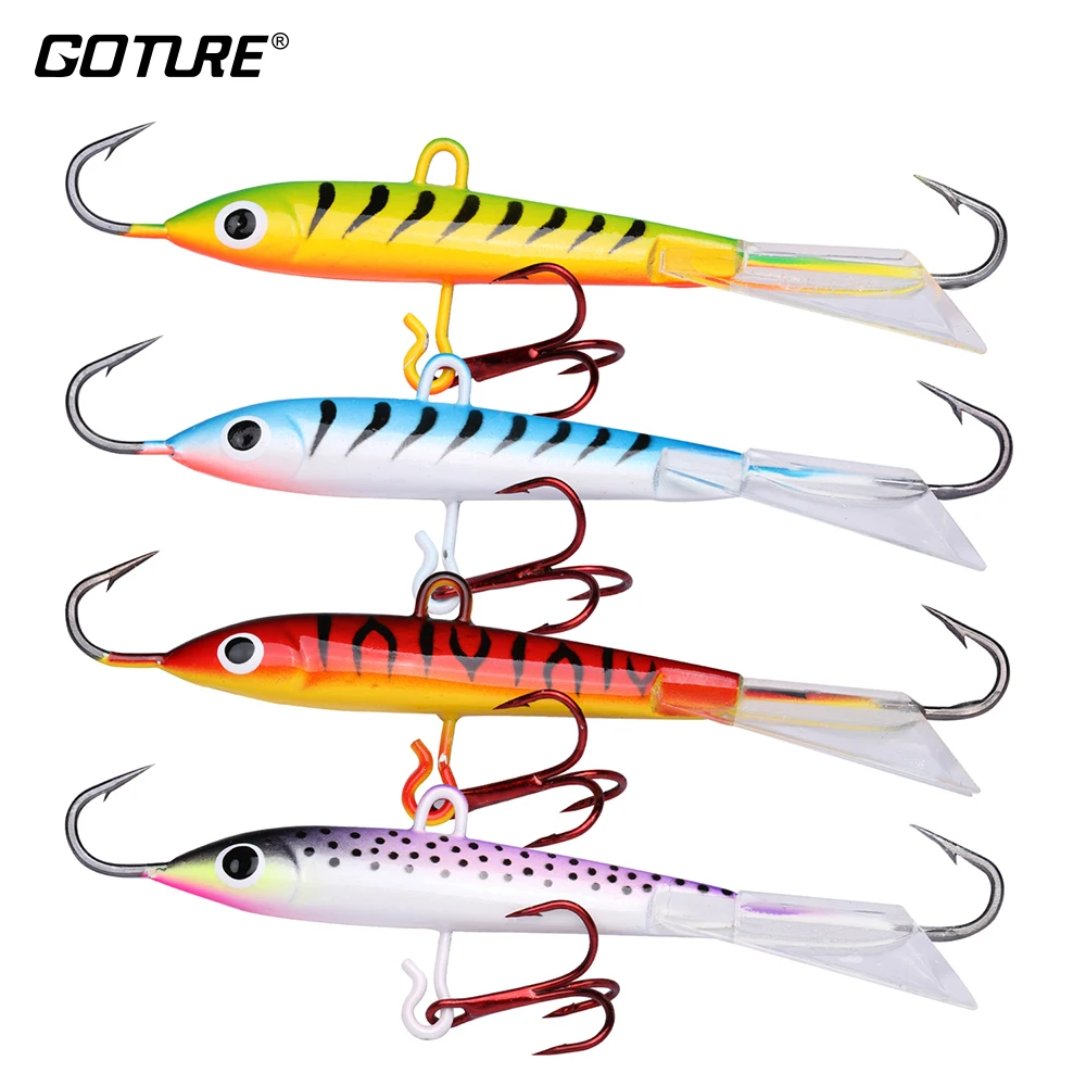 

Goture 4pcs/lot 18.2g/0.64oz 80mm/3.15in Jigging Fishing Lure Artificial Bait Ice Fishing Tackle Balancers For Winter Fishing