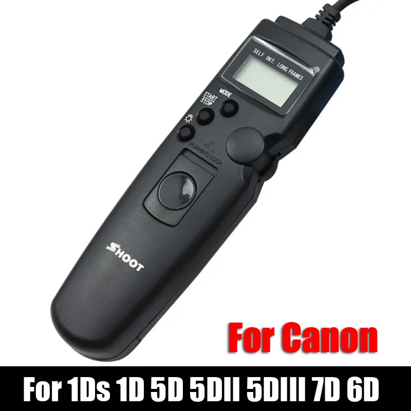 Shoot TC 80N3 LED Selfie LCD Timer Remote Control Shutter Release Cable