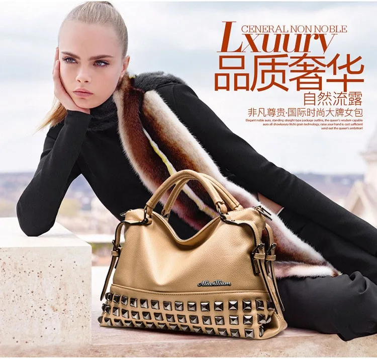 leather women handbag