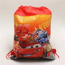 1pcslot Kids Favors Cars Non-Woven Fabric Backpack Birthday Party Decoration Drawstring Gift Bags Baby Shower Supplies 34*27cm