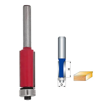 

1PC 1/2" 12.7mm Flush Trim Bit Carbide Tipped For 1/4" Shank Router Bits Hand Tools