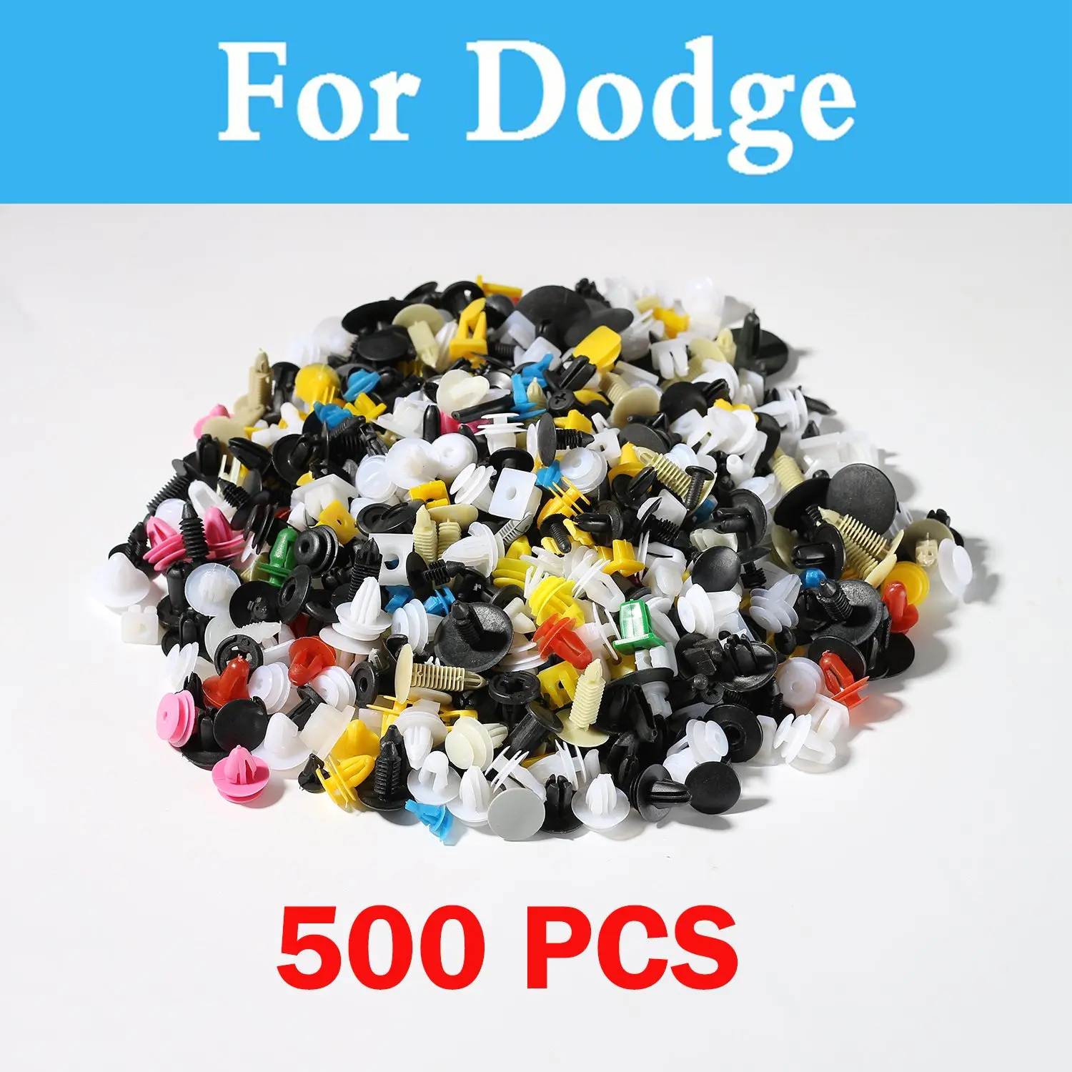 

New 500pcs Car Styling General Door Trim Panel Bumper Rivet Retainer For Dodge Dart Durango Nitro Stratus Viper Journey Magnum