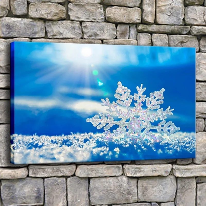 DIYthinker Snow Snowflake Weather Blue Sky Desktop Photo Frame Picture Display Art Painting Exhibit 