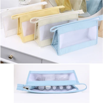 

1pc Portable And Simple Style Makeup Bag Waterproof Cosmetic Bags women's Daily Transparent Travel Makeup Toiletry Case